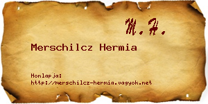 Merschilcz Hermia névjegykártya